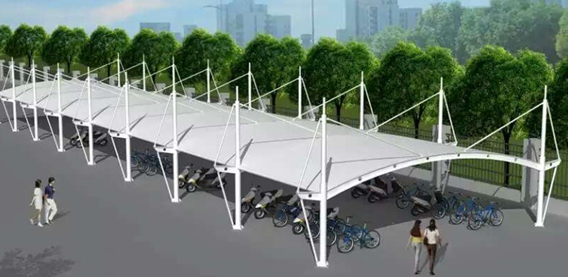 膜結構自行車棚